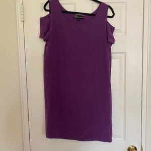 Purple Cold Shoulder Dress